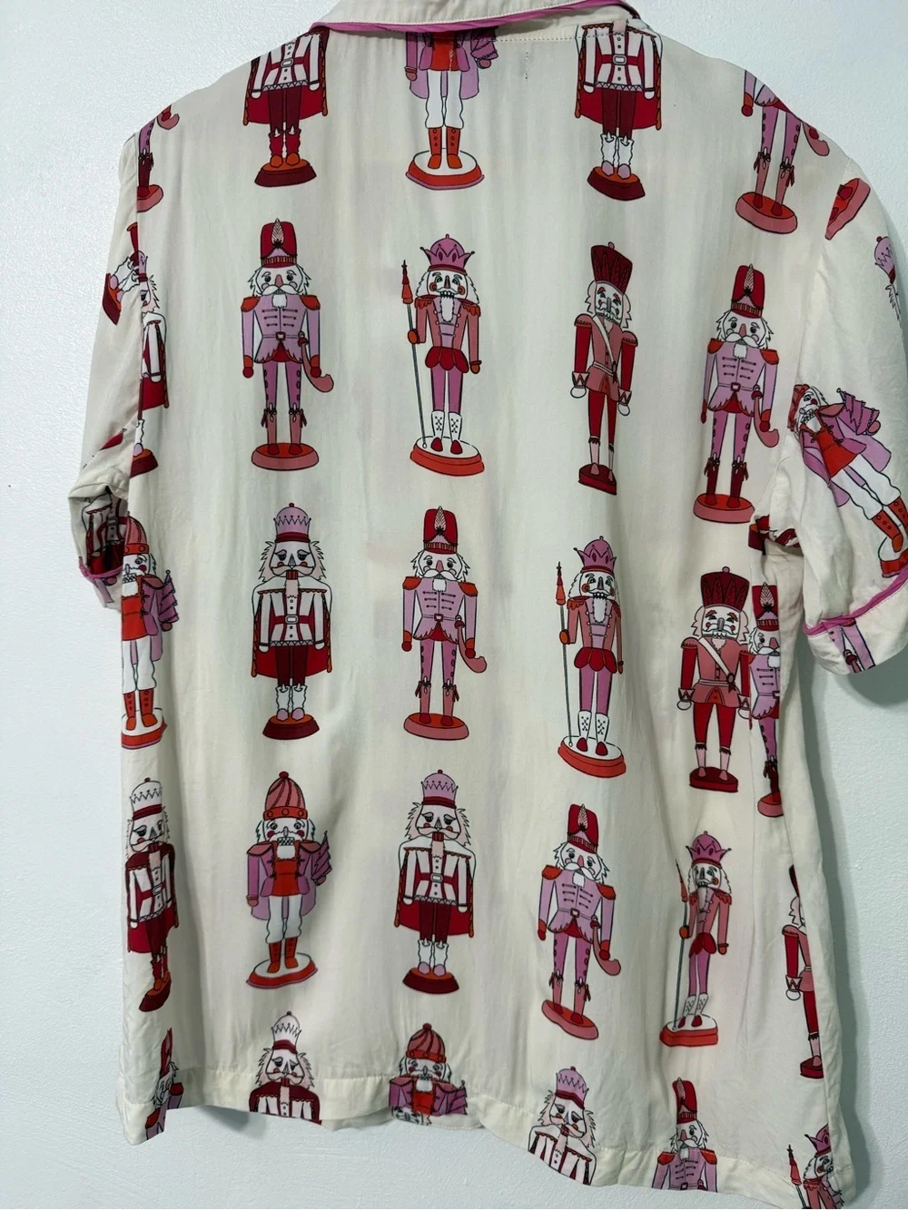 Katie Kime Holiday March Nutcracker Print Pajama Set Flaw